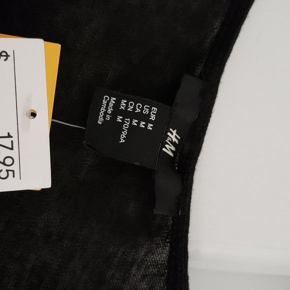 NEW H&M Raglan Sleeve top with Lace Sleeve - M - Picture 2 of 8